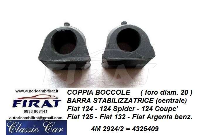BOCCOLA BARRA STABILIZZATRICE FIAT 124 125 132 2924/2